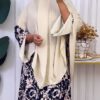 Crème hijab met jurk
