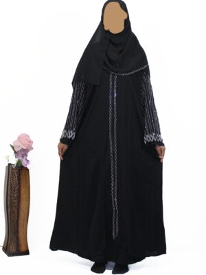 zip zilver abaya