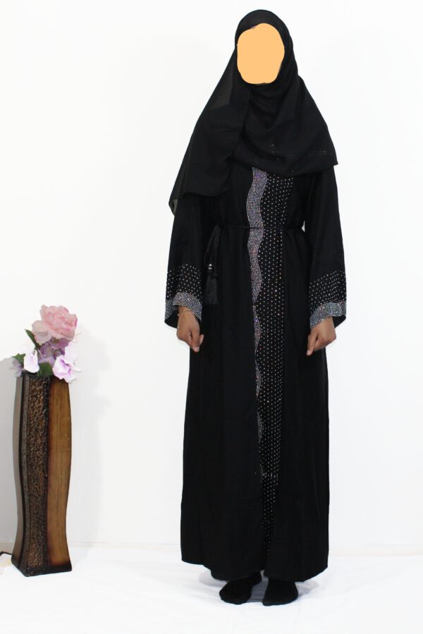 2 delige zilver open abaya