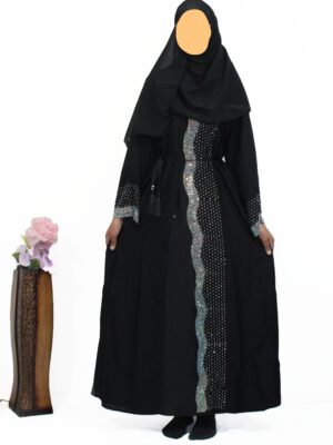 2 delige zilver open abaya