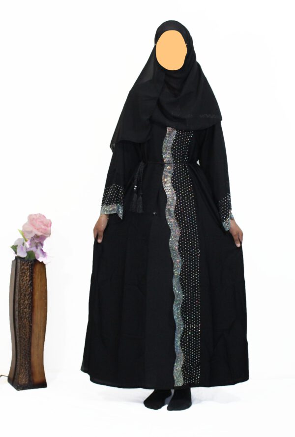 2 delige zilver open abaya