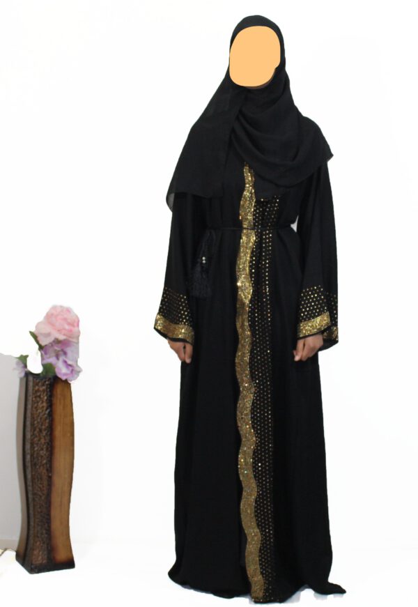 2 Delige goud open abaya