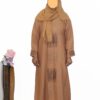 Lichtbruin dicht abaya