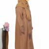 Lichtbruin dicht abaya