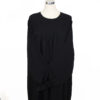 blauwe dubbel shaffon hijab met jurk
