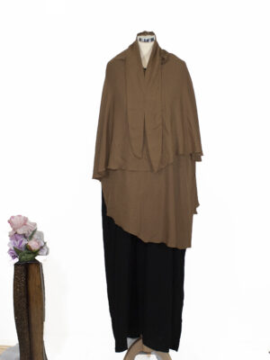 Camel dubbel shaffon hijab