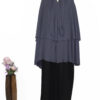grijze dubbel shaffon hijab