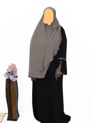 Grijze hijab met jurk