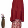 rode hijab met jurk