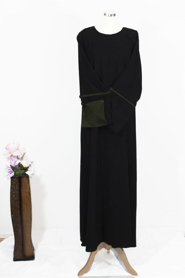 Olijfgroene hijab met jurk