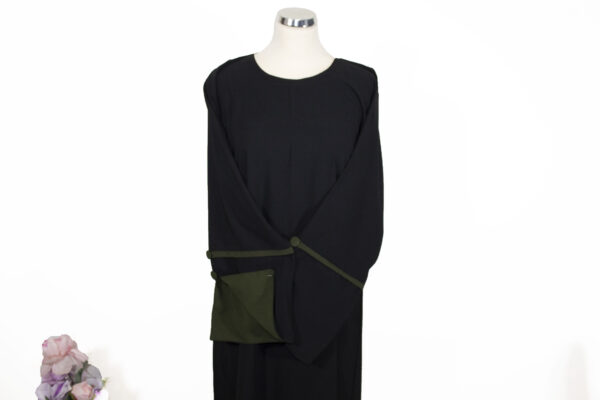 Olijfgroene hijab met jurk