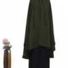 Olijfgroene hijab met jurk